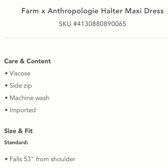 NWT Anthropologie X Farm Rio Yellow Halter Maxi Dress Large - Picture 14 of 15